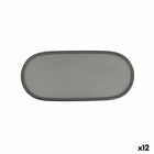 Tablett für Snacks Bidasoa Gio Grau Kunststoff 28 x 12 cm 12 Stück