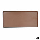 Tablett für Snacks Bidasoa Gio 31,5 x 14,5 cm Braun Kunststoff 9 Stück