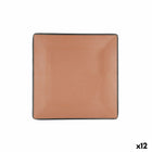 Flad plade Bidasoa Gio 21,5 x 21,5 cm Braun Kunststoff