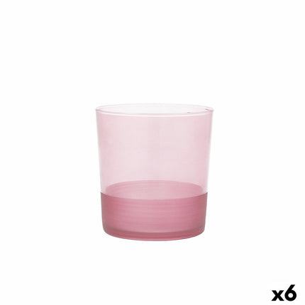 Becher Quid Pincel Rosa Glas 380 ml (6 Stück)