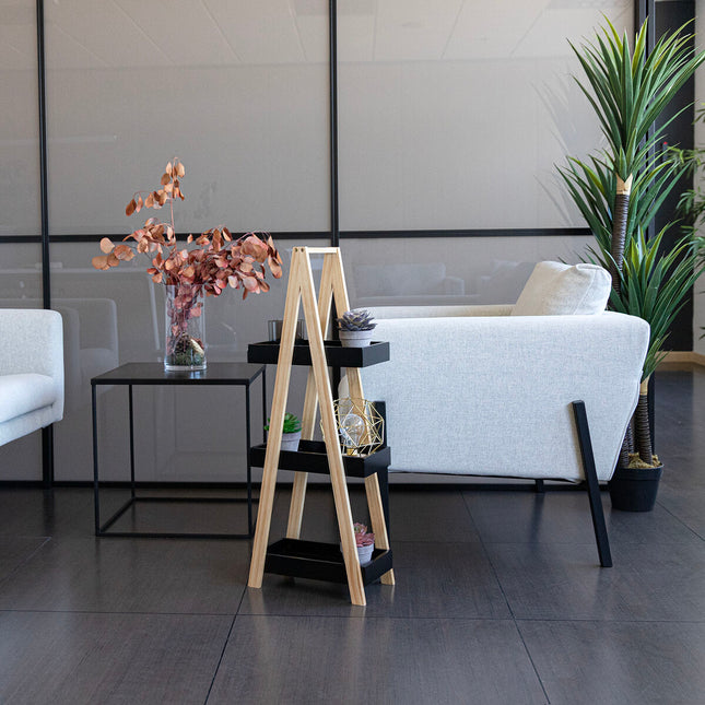 Regal Quid Ares Schwarz Holz 30 x 18 x 81 cm