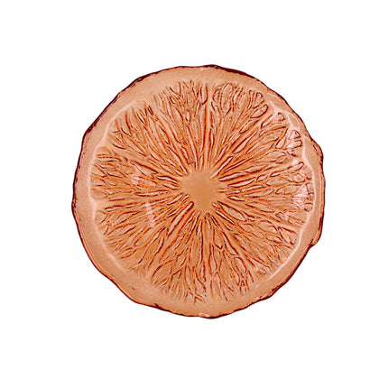 Flad plade Quid Acid Orange Glas 21 x 2 cm (6 Stück)