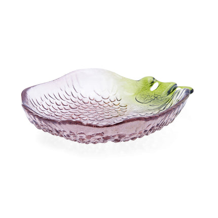 Teller Quid Acid Lila Granatapfel 21 x 17 x 5 cm Glas (6 Stück)