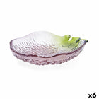 Teller Quid Acid Lila Granatapfel 21 x 17 x 5 cm Glas (6 Stück)
