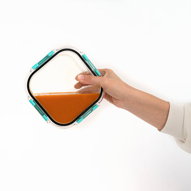 Lunchbox hermetisch Quid Purity karriert 310 ml Durchsichtig Glas