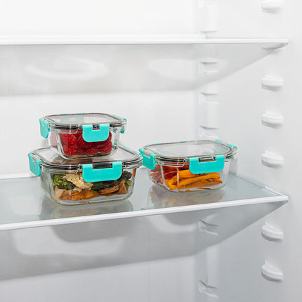 Lunchbox hermetisch Quid Purity karriert 800 ml Durchsichtig Glas