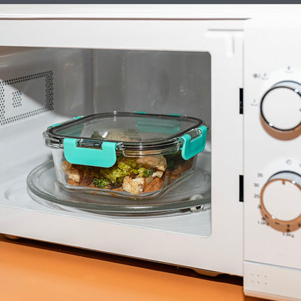 Lunchbox hermetisch Quid Purity karriert 800 ml Durchsichtig Glas