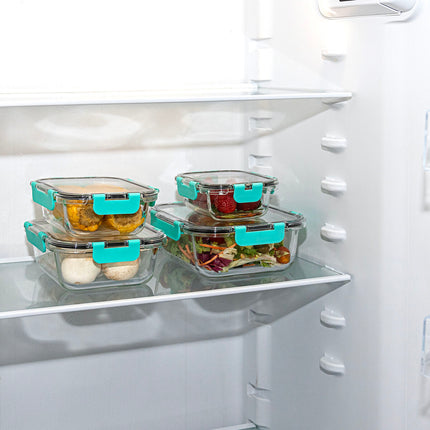 Lunchbox hermetisch Quid Purity rechteckig 370 ml Durchsichtig Glas