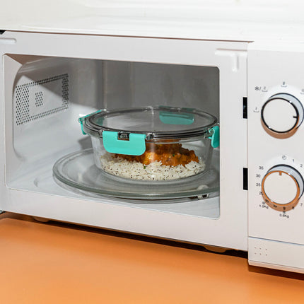 Lunchbox hermetisch Quid Purity kreisförmig 390 ml Durchsichtig Glas