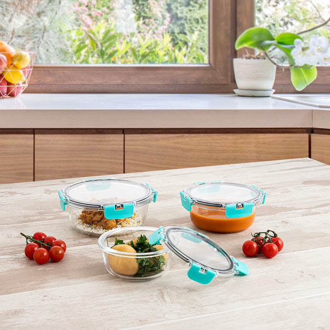 Lunchbox hermetisch Quid Purity kreisförmig 970 ml Durchsichtig Glas