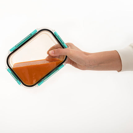 Lunchbox hermetisch Quid Purity rechteckig 1,5 L Durchsichtig Glas