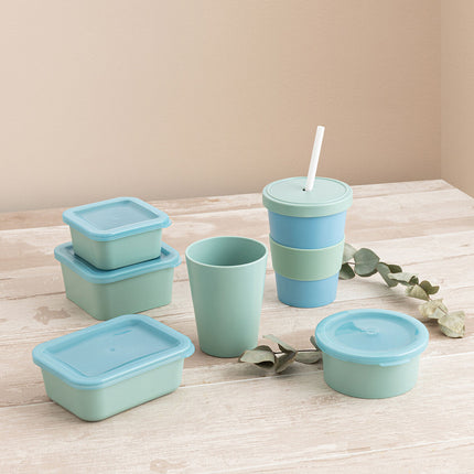 Viereckige Lunchbox mit Deckel Quid Inspira 430 ml Blau Kunststoff