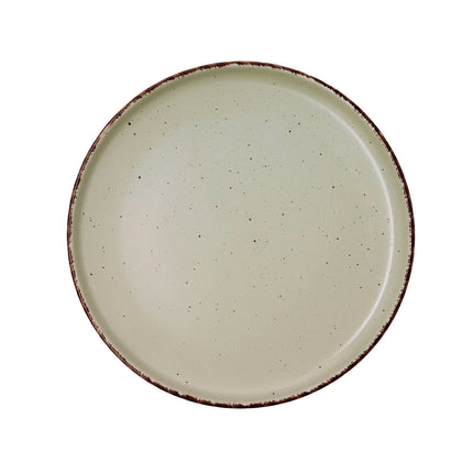 Flacher Teller Quid Duna grün aus Keramik 26,5 x 2,8 cm