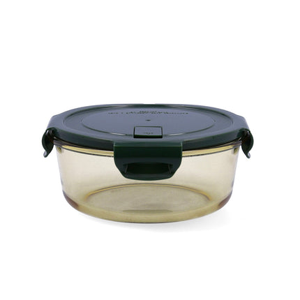 Lunchbox hermetisch Bidasoa Infinity kreisförmig grün Gelb Glas 970 ml