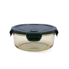Lunchbox hermetisch Bidasoa Infinity kreisförmig grün Gelb Glas 970 ml