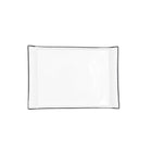 Tablett für Snacks Quid Gastro Black Weiß aus Keramik 26 x 18 cm