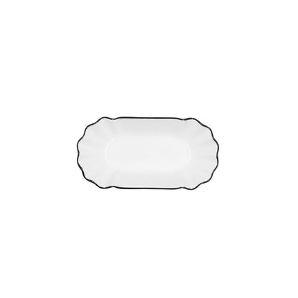 Schüssel für Vorspeisen Quid Gastro Black Weiß aus Keramik 20,5 x 11 x 3,5 cm