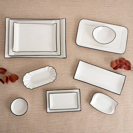 Schüssel für Vorspeisen Quid Gastro Black Weiß aus Keramik 14 x 11 cm