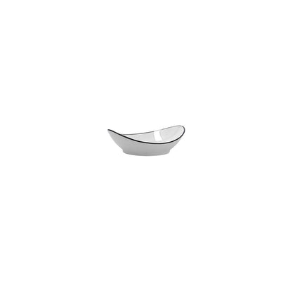 Schüssel für Vorspeisen Quid Gastro Black Weiß aus Keramik 14 x 11 cm