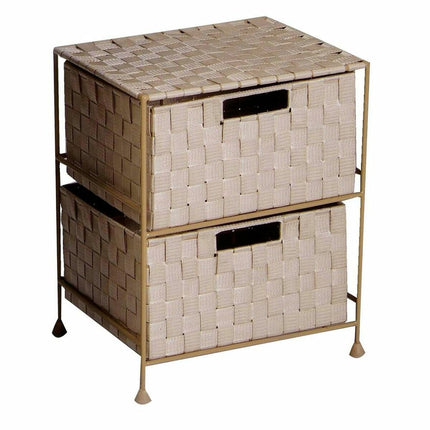 Schubladenschrank Versa Beige Metall Nylon (29 x 44 x 35 cm)