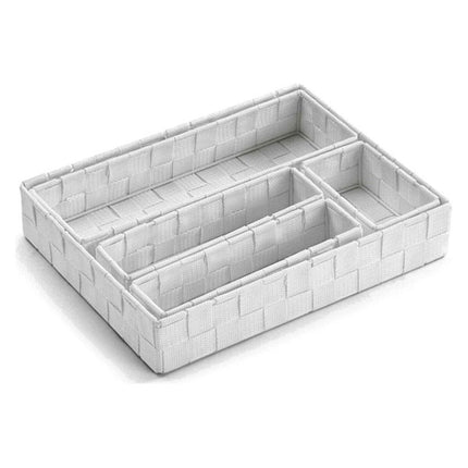 Satz stapelbarer Organizerboxen Versa Textil (5 Stücke) (6 x 34 x 26 cm) (6 x 34 x 26 cm)