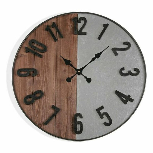 Wanduhr Holz MDF/Metall (5 x 60 x 60 cm)