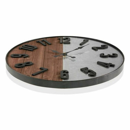 Wanduhr Holz MDF/Metall (5 x 60 x 60 cm)