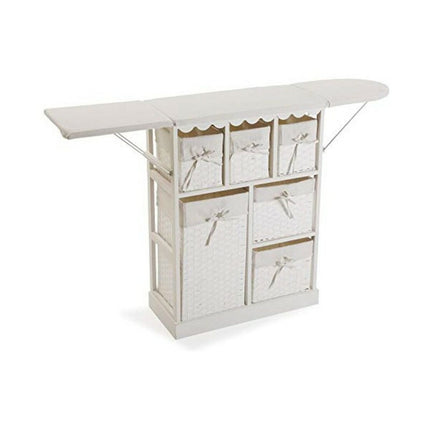 Bügeleisenstation Basic Weiß Holz (30 x 85 x 130 cm)