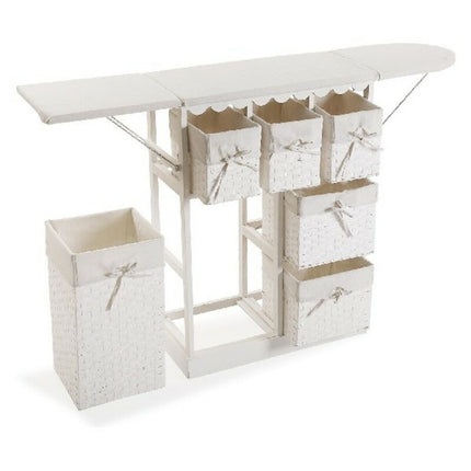 Bügeleisenstation Basic Weiß Holz (30 x 85 x 130 cm)