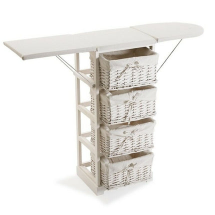Bügeleisenstation Basic Weiß Holz (30 x 85 x 110 cm)