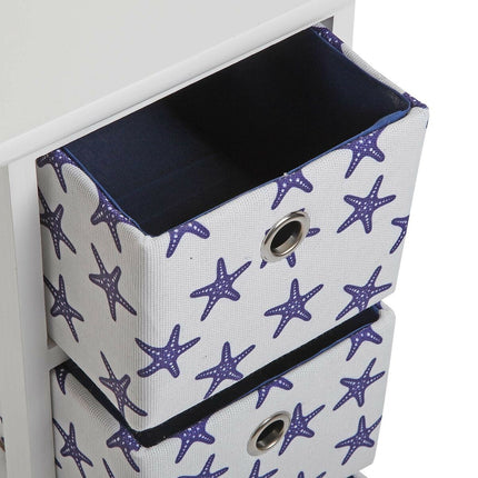 Schubladenschrank Versa Blau Sterne Holz 29 x 58 x 23 cm