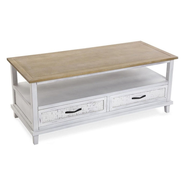 TV-Tisch mit Schubladen Versa VS-21081104 Holz MDF Holz Weiß Bambus Kiefer 50 x 49,5 x 120 cm