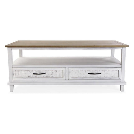 TV-Tisch mit Schubladen Versa VS-21081104 Holz MDF Holz Weiß Bambus Kiefer 50 x 49,5 x 120 cm