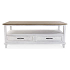 TV-Tisch mit Schubladen Versa VS-21081104 Holz MDF Holz Weiß Bambus Kiefer 50 x 49,5 x 120 cm