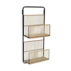 Regal Versa Metall Rattan Holz MDF (12 x 68 x 32 cm)