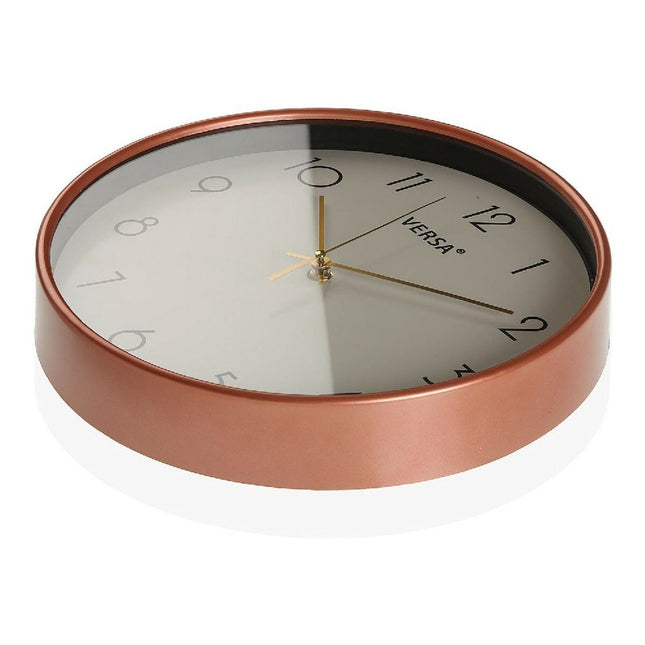 Wanduhr Gold Kunststoff (4 x 30 x 30 cm)