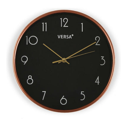 Wanduhr Gold Kunststoff (4 x 30 x 30 cm)