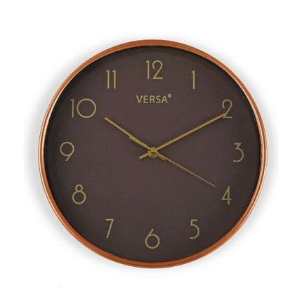 Wanduhr Gold Kunststoff (4 x 30 x 30 cm)