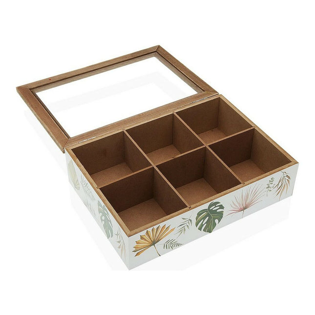 Teebox Roxanne Bettlaken Holz (17 x 7 x 24 cm)