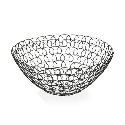 Obstschale Schwarz Metall (28 x 12 x 28 cm)