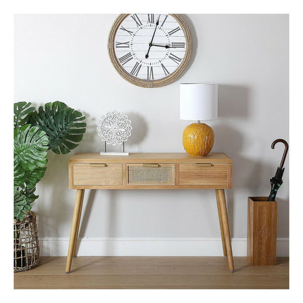 Konsolentisch mit Schubladen Versa 30 x 78 x 110 cm Paulonia-Holz