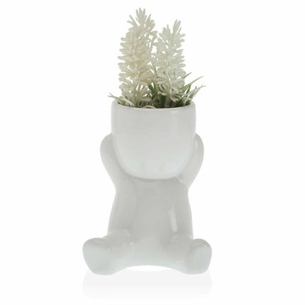 Blumentopf Versa weiß aus Keramik (9 x 11 x 9 cm)