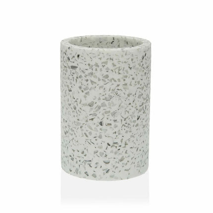 Zahnbürstenhalter Versa Weiß Harz (7,3 x 10,4 x 7,3 cm)
