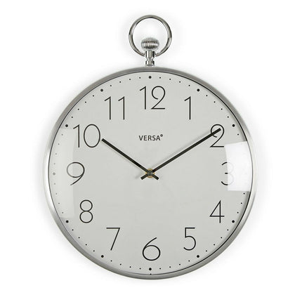 Wanduhr Versa 18560800 Silberfarben Aluminium (5 x 39 x 31,5 cm)