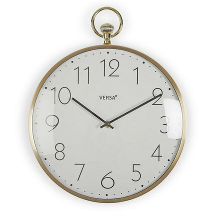 Wanduhr Versa Golden Aluminium (5 x 39 x 31,5 cm)
