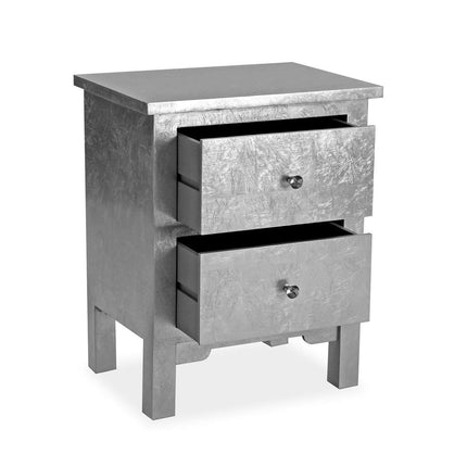 Nachttisch Versa Silberfarben Holz 34,5 x 60 x 48 cm