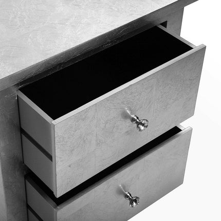 Nachttisch Versa Silberfarben Holz 34,5 x 60 x 48 cm