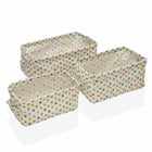 Korb-Set Versa Springdots Polyester Textil (3 pcs)