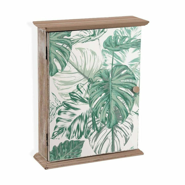 Dekorative Box Versa Mint Leaves Schlüssel Holz MDF (6,5 x 26 x 20 cm)
