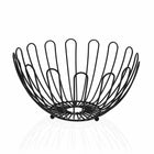 Obstschale Versa Schwarz Rostfreies Chrom-Metall Metall Stahl (26 x 14 x 26 cm) (Ø 26 cm)